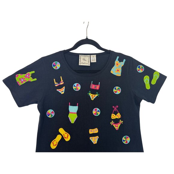 Michael Simon Lite Women's S Black Cotton Maxi Dress Beach Embroidery Summer - Picture 4 of 14